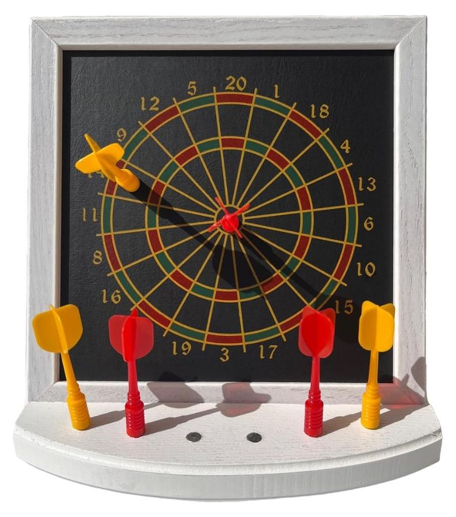 Karella Mini Magnet Dartboard, Doppelseitige magnetische Zielscheibe, Dartspiel für Kinder und Familie, sicheres Dart Spielzeug, kleine Dartscheib...