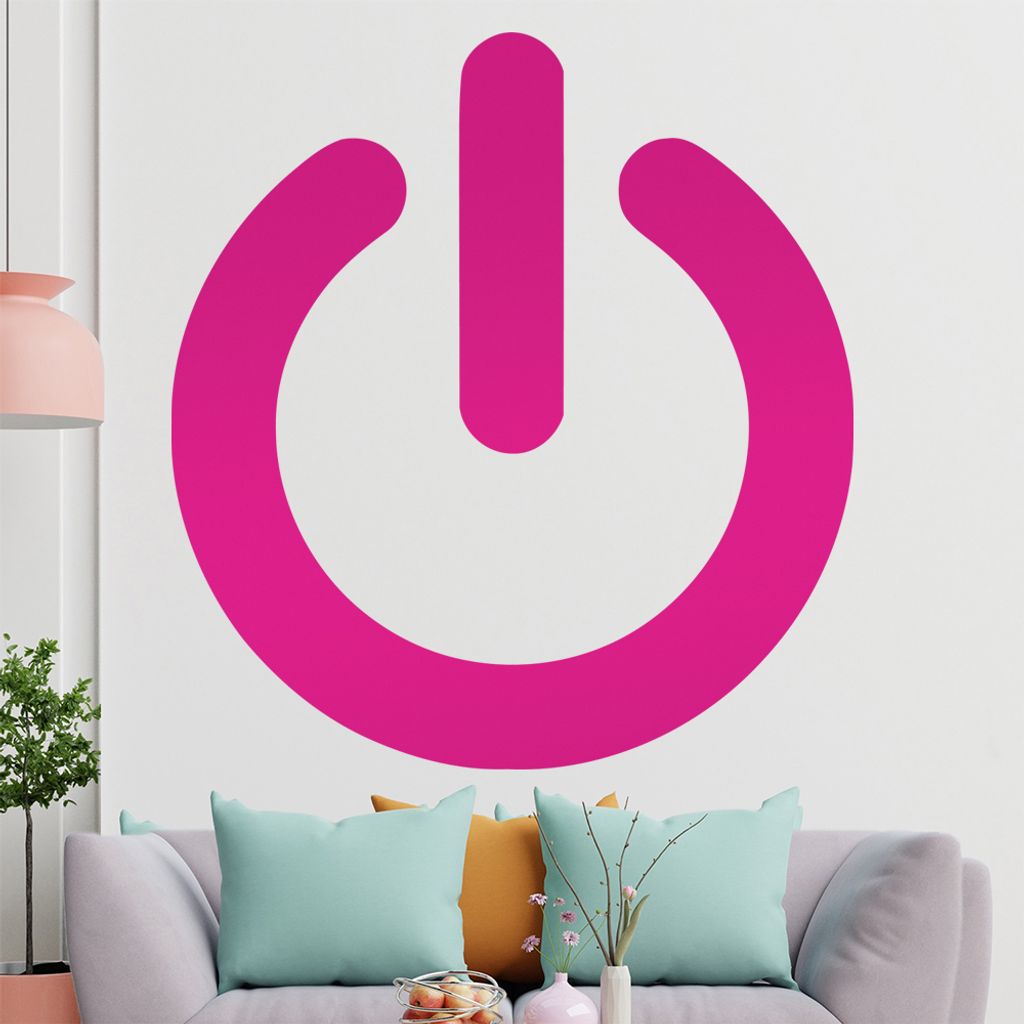 KIWISTAR On Off Button - Knopf Ein Aus Schalter Wandtattoo in 6 Größen - Wandaufkleber Wall Sticker - Dekoration, Küche, Wohnzimmer, Schlafzimme...