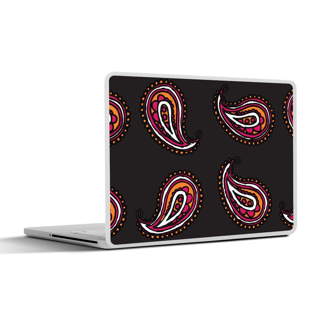 MuchoWow Laptop Aufkleber Sticker Cover Retro - Kopftuch - Muster 31x22.5 cm - Laptop-Deko