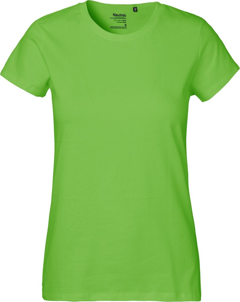 Neutral O80001 | Damen Classic T-Shirt / 100% Fairtrade Baumwolle - Farbe: Lime - Größe: S
