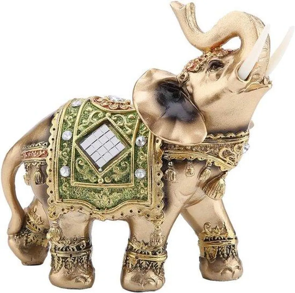 Éléphant Feng Shui vert contre le stress : attirez la chance au bureau