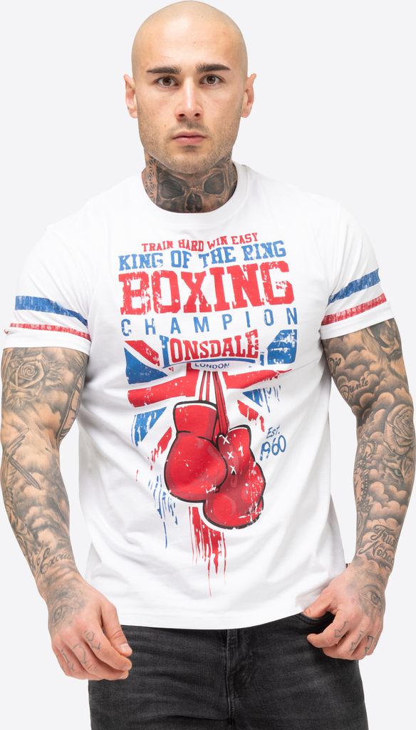 Lonsdale London T-Shirt Herren CRUGMEER weiß XXL
