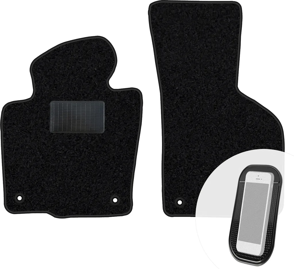 Tappeti moquette VW EOS 2006-2015 moto-MOLTICO Neri Velours 2 Pezzi