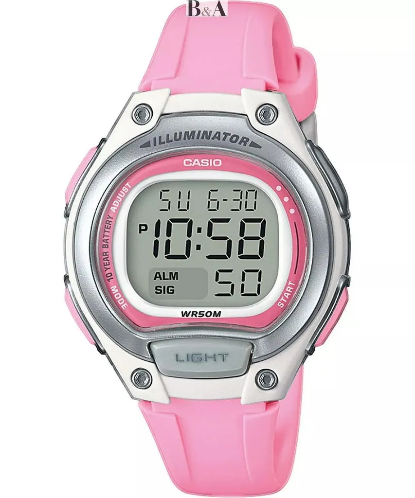 Montre Digitale Casio LW2034AVDF Sportive en Résine Rose pour Femme