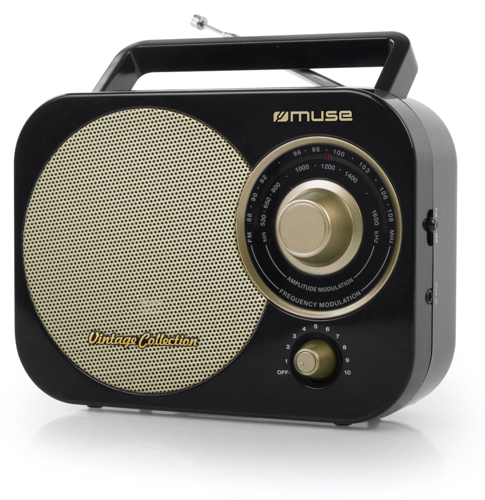 Muse M-055 RB Portable Analogue Black, Gold Obrázok produktu 