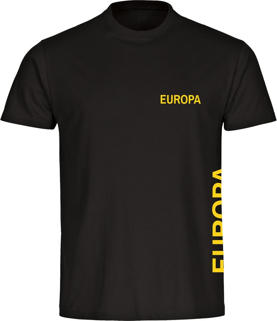 multifanshop Herren T-Shirt - Europa - Brust & Seite, Produktbild 