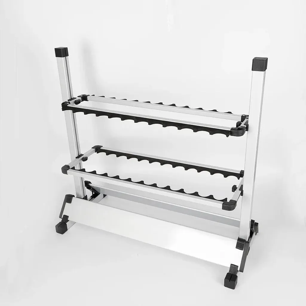 Support Vertical Anti-Emmêlement pour 24 Cannes à Pêche en Aluminium