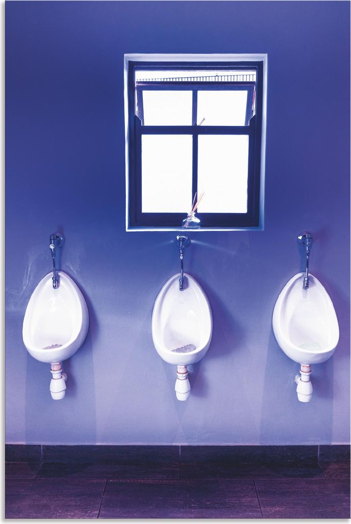 ARTland Wandbild Alu für Innen & Outdoor Toilette Größe: 20x30 cm
