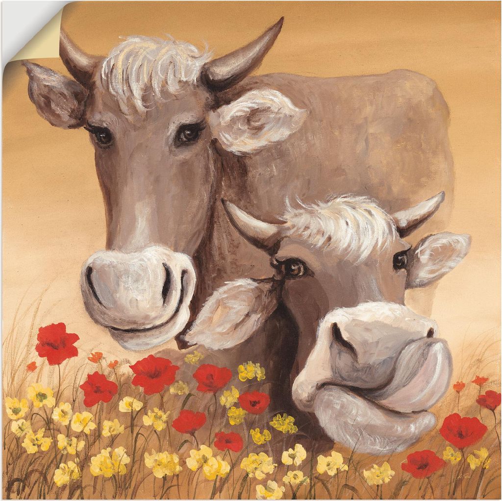 ARTland Wandbild, selbstklebend Kühe Größe: 30x30 cm