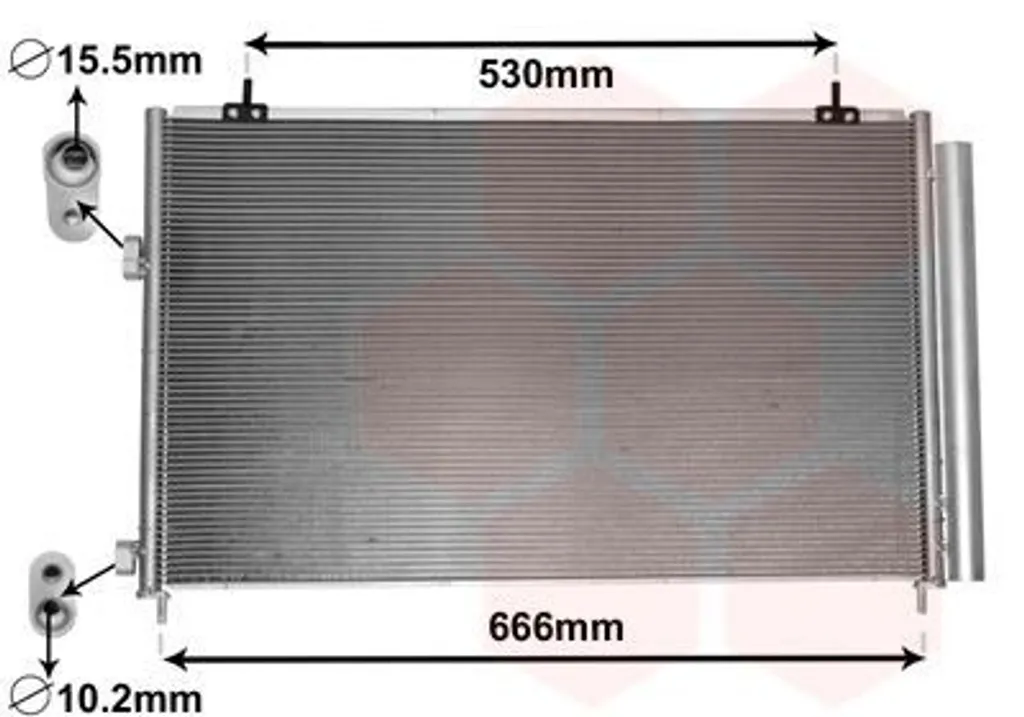 Condenseur de clim TOYOTA RAV 4 IV avec déshydrateur VAN WEZEL