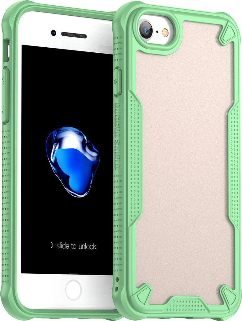 Schutzhülle für iPhone 6 / 6s, transluzente matte Rückseite, TPU Bumper Case Grün