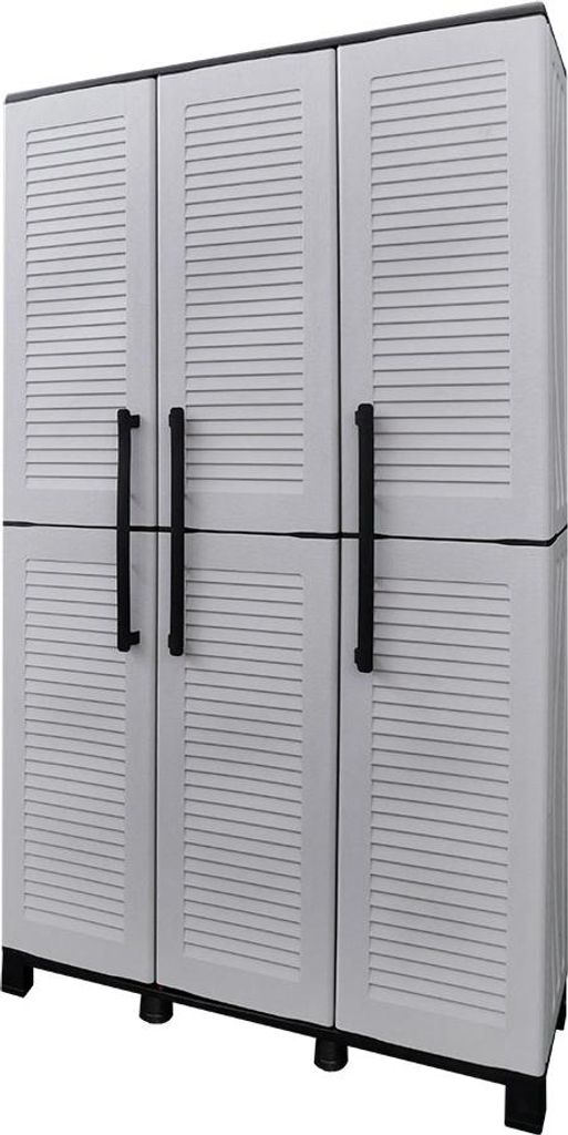 Armoire Haute Polypropylène Gris Rangement Polyvalent Avec Image du produit 