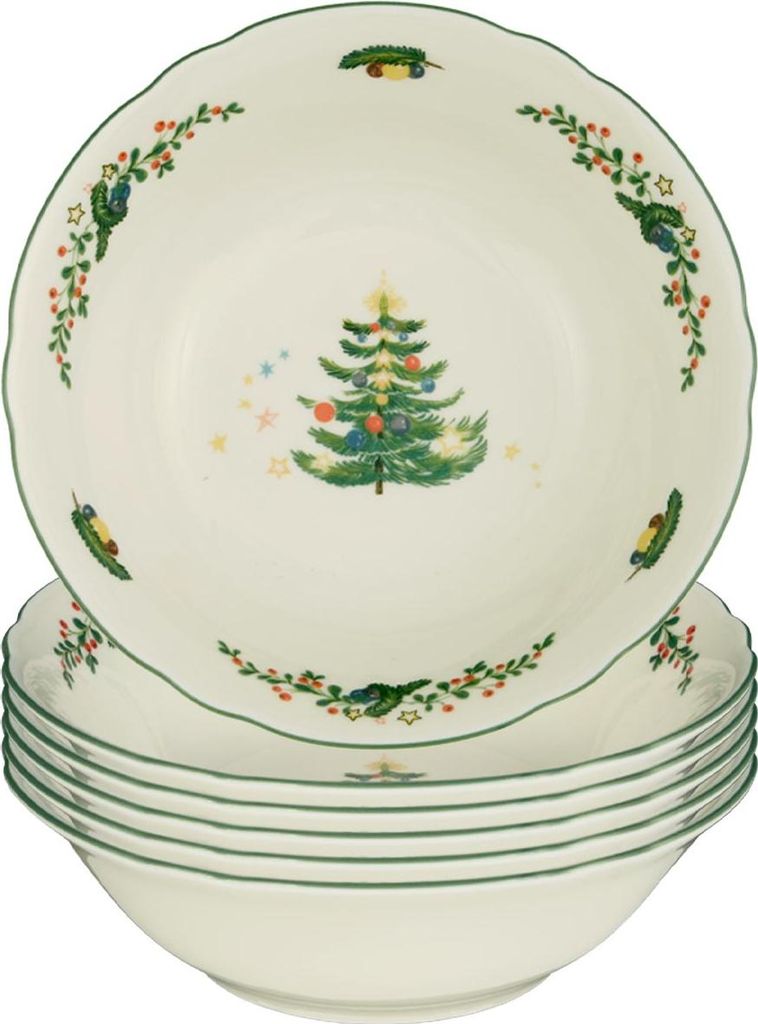 Seltmann Weiden Marieluise Weihnachten Dessertschale ø 15,1 cm 6er Set