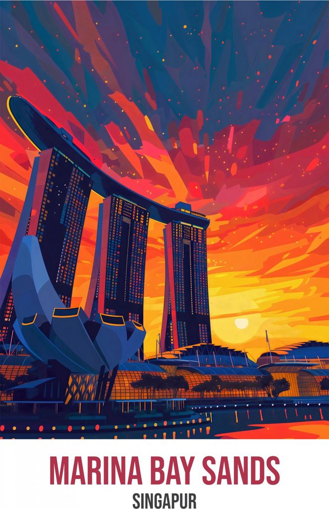 Plakat 68x101cm Marina Bay Sands