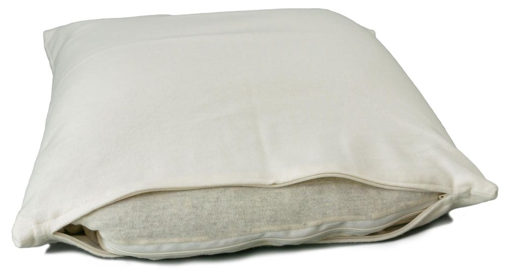 Kissen 40 x 40 - Bio-Buchweizenkissen 40x40cm, Bio-Flanell + Bio-Buchweizenschalen + zus. Inlett