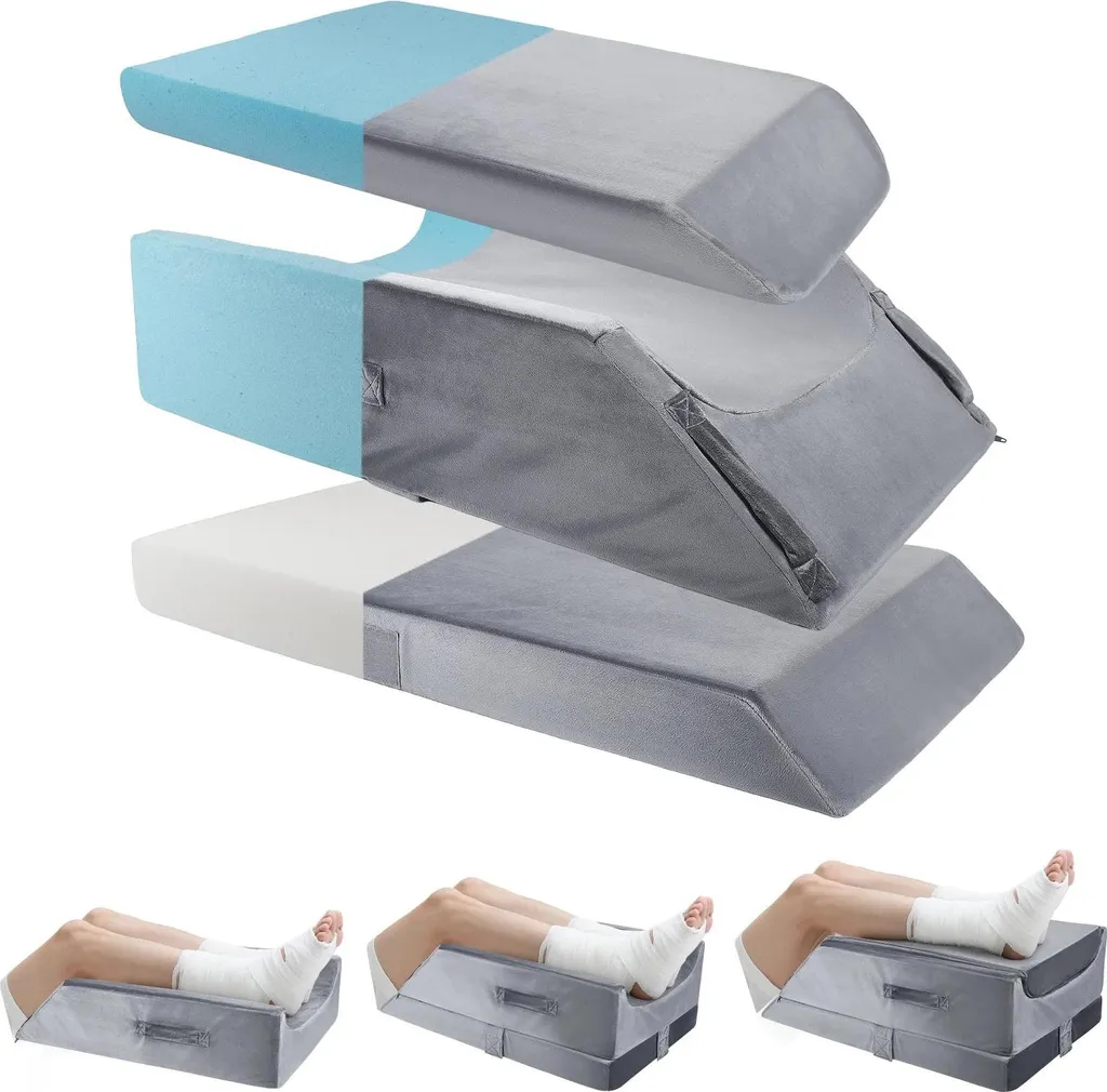 Cuscino Gambe Gravidanza Memory Foam Grigio - Sollievo Immediato