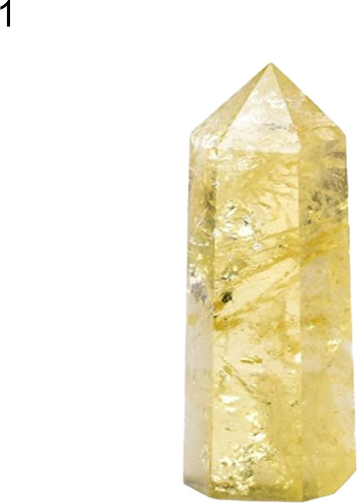 Citrin Ornament Natural Stally Construction Faux Kristall hexagonaler Prisma Bars Quarz Citrin Nachbildung für Zuhause-#1