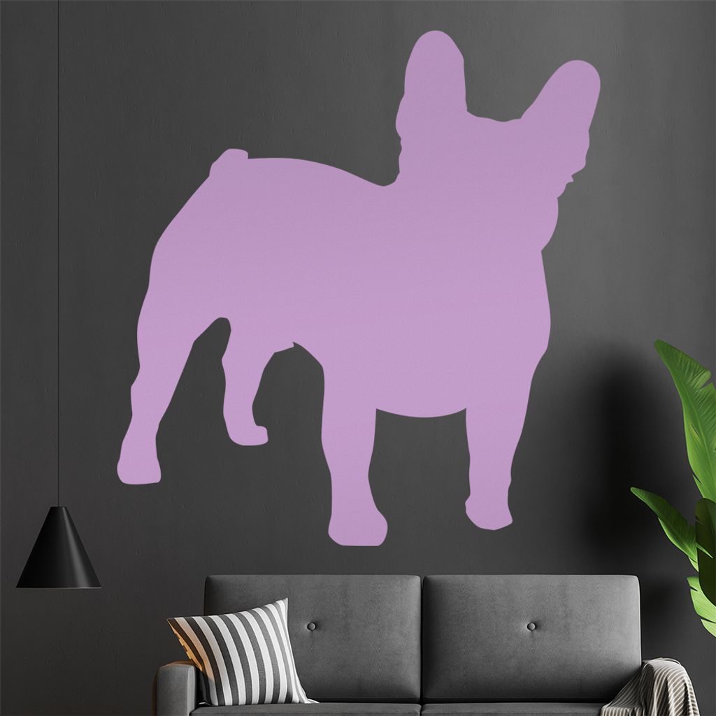 KIWISTAR Französische Bulldogge Silhouette Wandtattoo in 6 Größen - Wandaufkleber Wall Sticker - Dekoration, Küche, Wohnzimmer, Schlafzimmer, B...