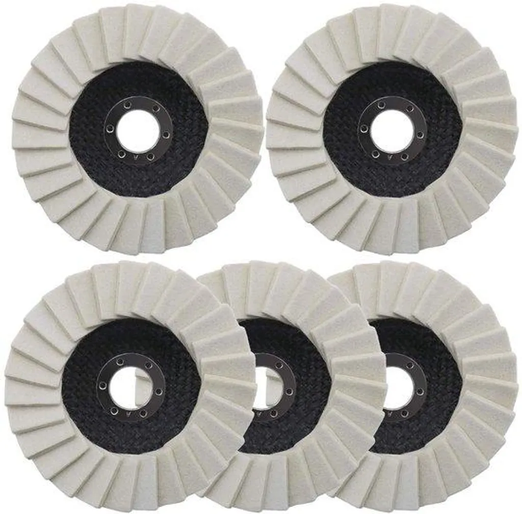 Disques de polissage 125 mm lot de 5 pour acier et métaux variés