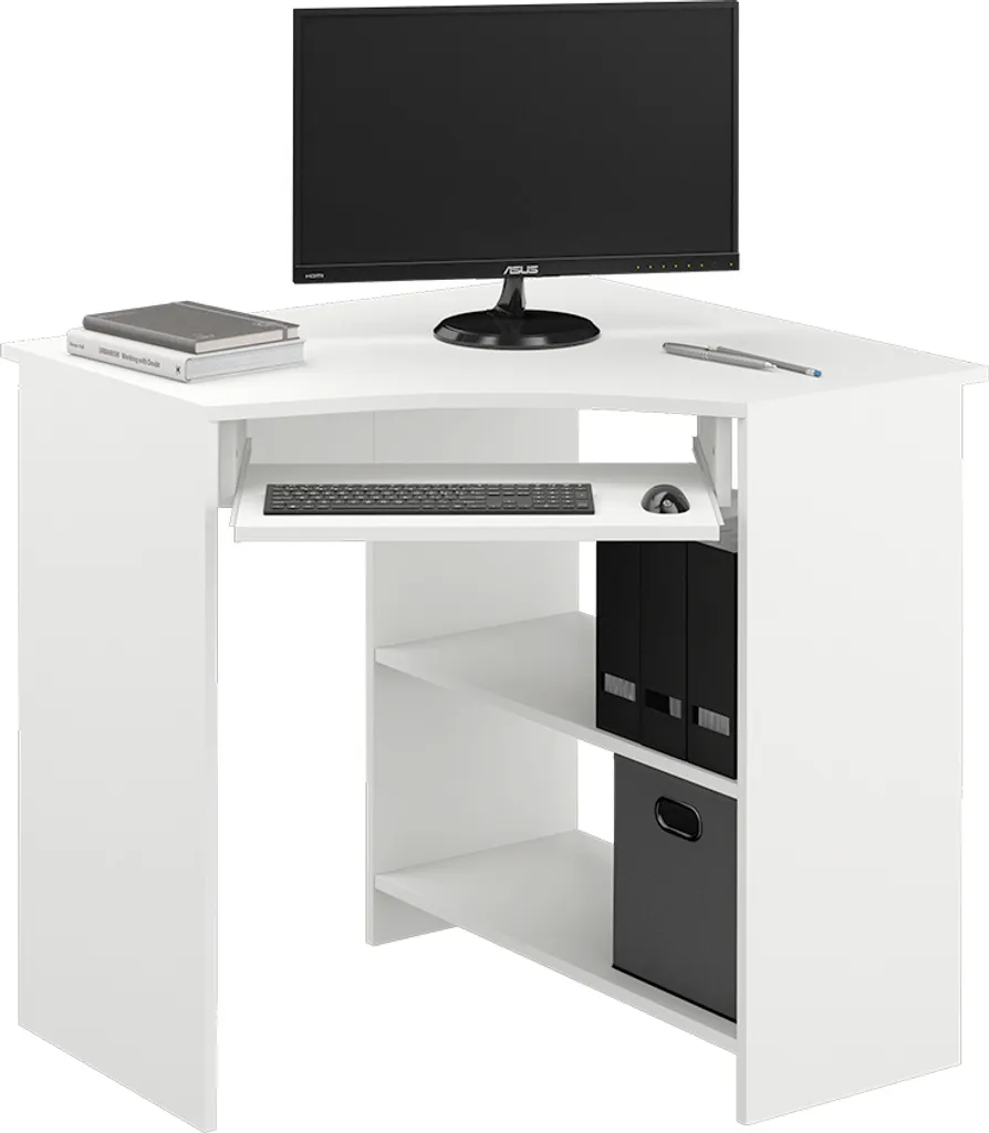 Vicco Scrivania angolare Odin, 83 x 76 cm, Bianco - 7