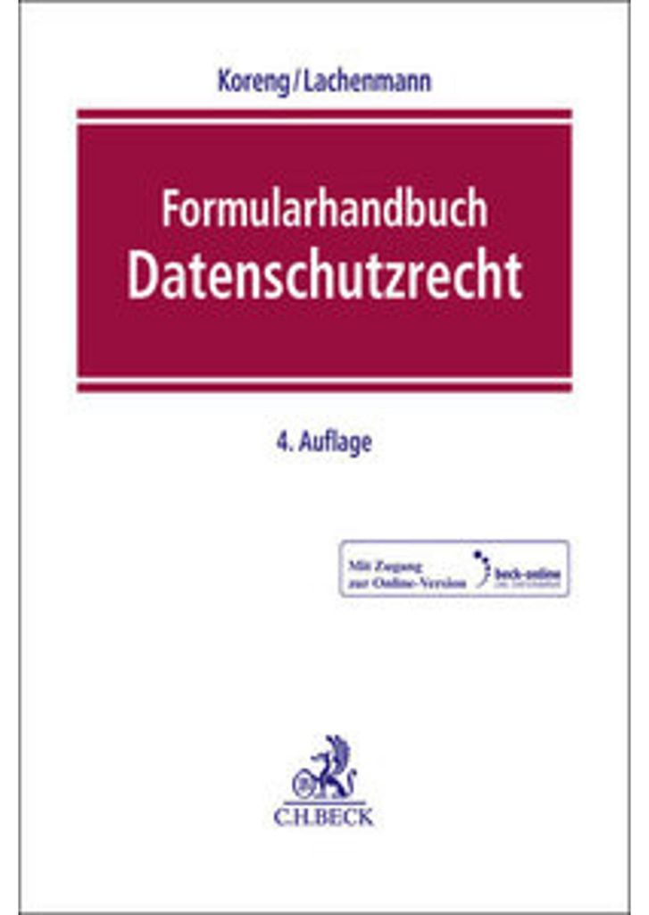 Formularhandbuch Datenschutzrecht