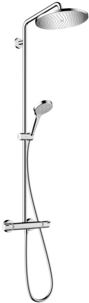 Hansgrohe Croma 280 1jet Showerpipe Thermostat und Push-Slider Chrom
