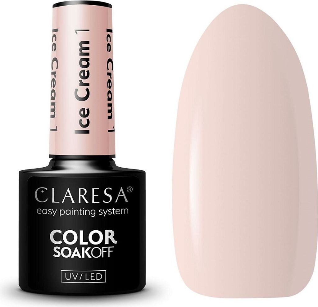 Claresa Soak-Off UV/LED Gel-Nagellack ""Ice Cream"", 5g - Produktbild 