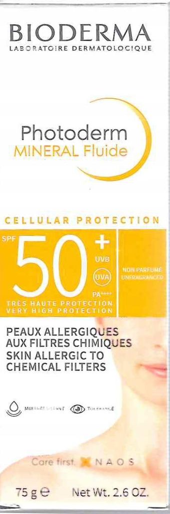 Bioderma Photoderm Mineral Fluid SPF 50+ PA++++ 75 g Zdjęcie produktu 