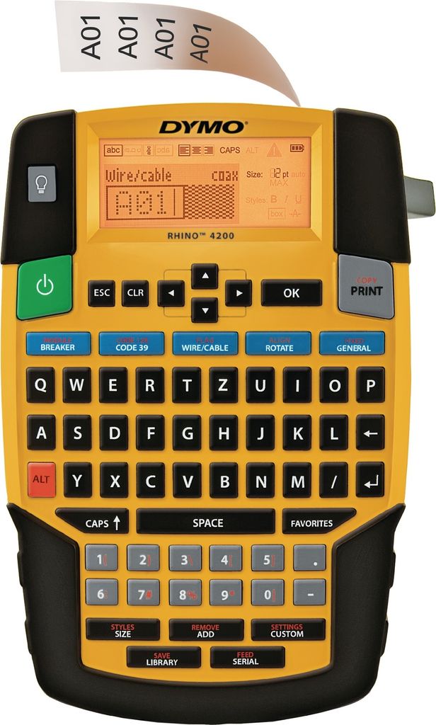 DYMO Rhino 4200 6/9/12/19mm Rhino-Bänder Qwertz Koffe