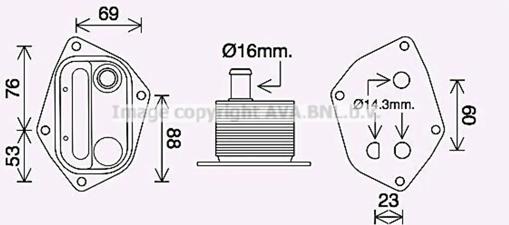 Radiateur d'huile moteur pour Hyundai Getz i30 et Matrix - HY3459
