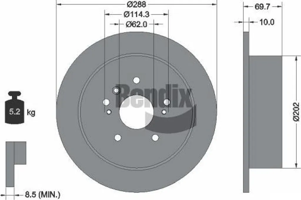 Disque de frein BENDIX BDS1807 : stop aux vibrations sur Lexus RX