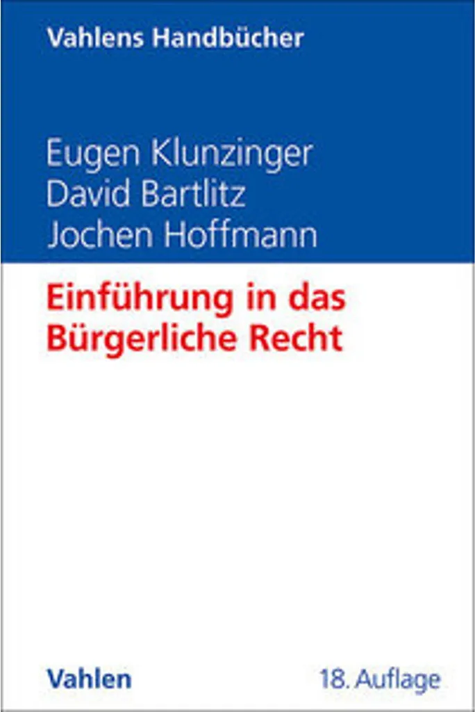 Livre de Droit Allemand Einführung in das Bürgerliche Recht Broché