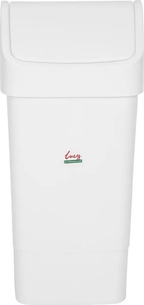 Poubelle anti-odeur Syr 50L blanche à couvercle basculant automatique