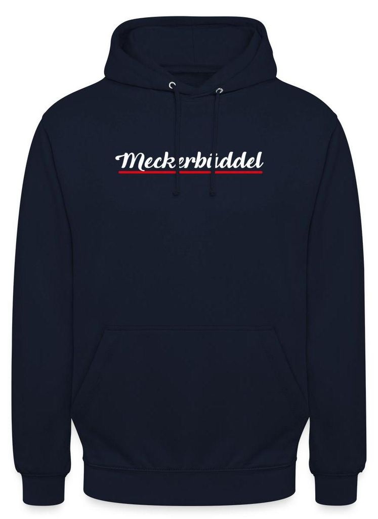 Spreadshirt Meckerbüddel Norddeutsch Platt Uni Hoodie, XL, Navy