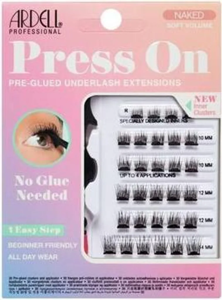 Extensions de cils Ardell Press On Noir 30 pièces sans colle ni résidu