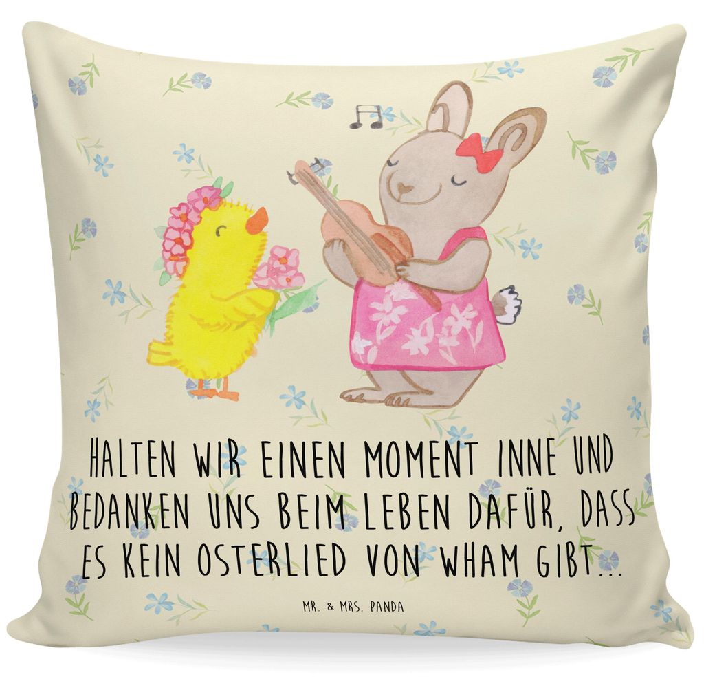 Mr. & Mrs. Panda kuschelkissen 40x40 Ostern Frühlingsgefühle - Blumig - Geschenk, Polster, Musik, Deko Kissen, Frühling, Ostergrüße, Sofakisse...