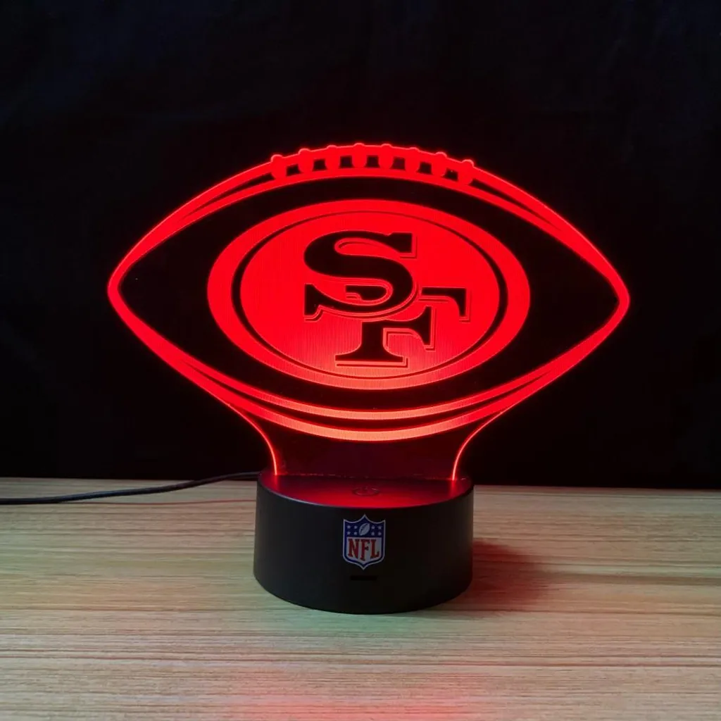 Luminaire LED Multi-Couleurs San Francisco 49ers avec Mode Alterné