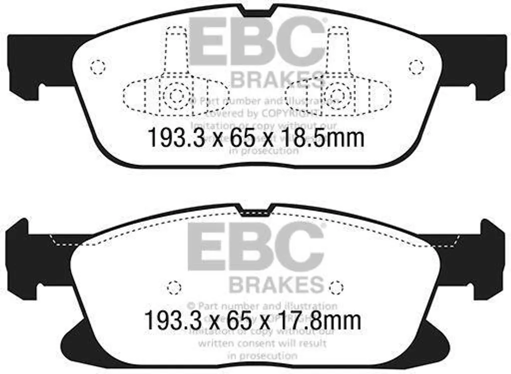 EBC DP43046R Plaquettes de frein Céramique et Aramide pour Montage Avant