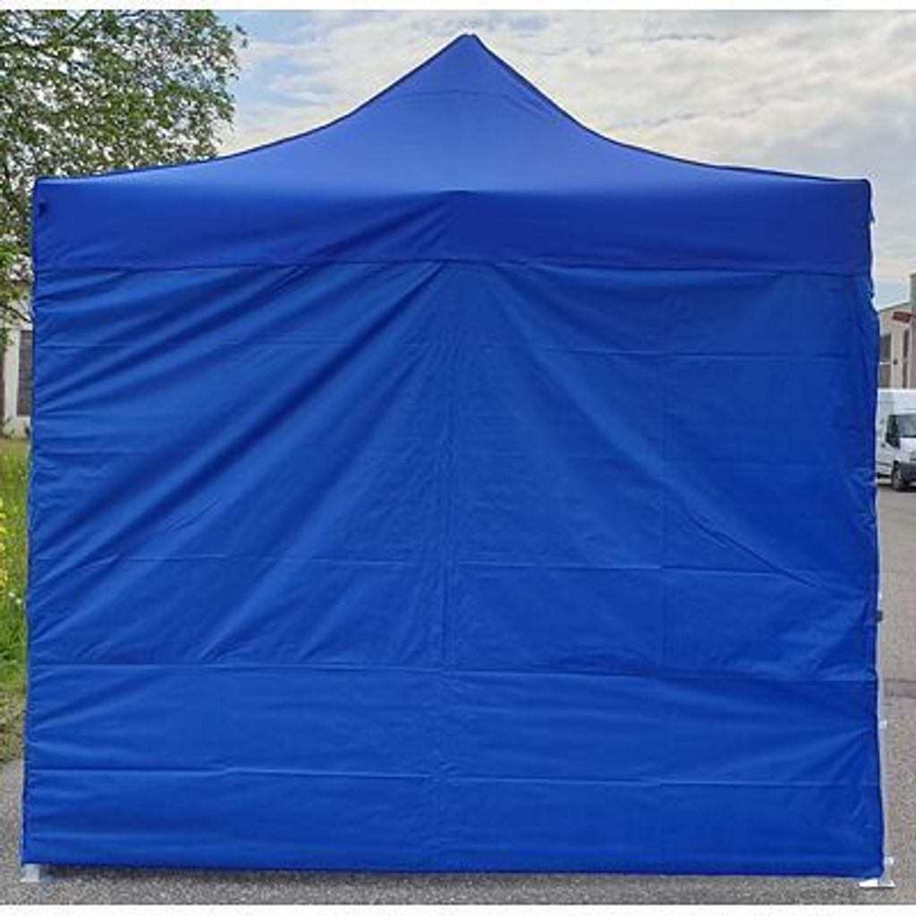 Faltpavillon 4x4m ALU Premium Vollseiten - Blau
