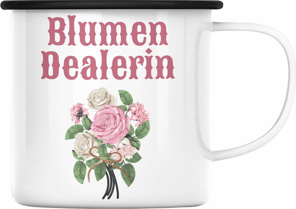 Trendation - Blumen Dealerin Floristin Floristik Geschenk Abschluss Ausbildung Blumen Verkäuferin Geschenkidee Lustig (Schwarz)