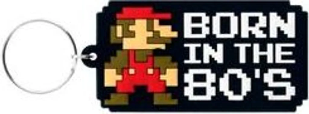 Portachiavi Nintendo Super Mario Born in the 80's per Zaino e Borse - 3