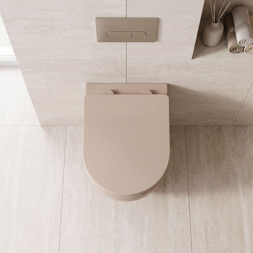 Hänge-Wc REA Carlo Mini Tornado Mocca Matt Beige Hänge-WCs