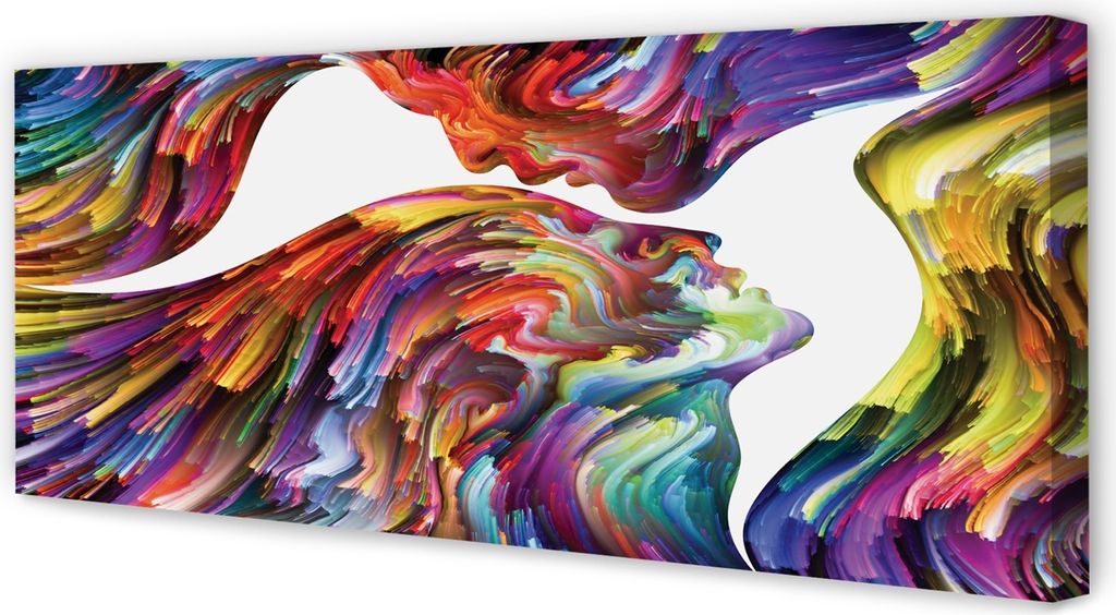 Leinwandbild 125x50 Wandkunst Farbbild-Gesichter