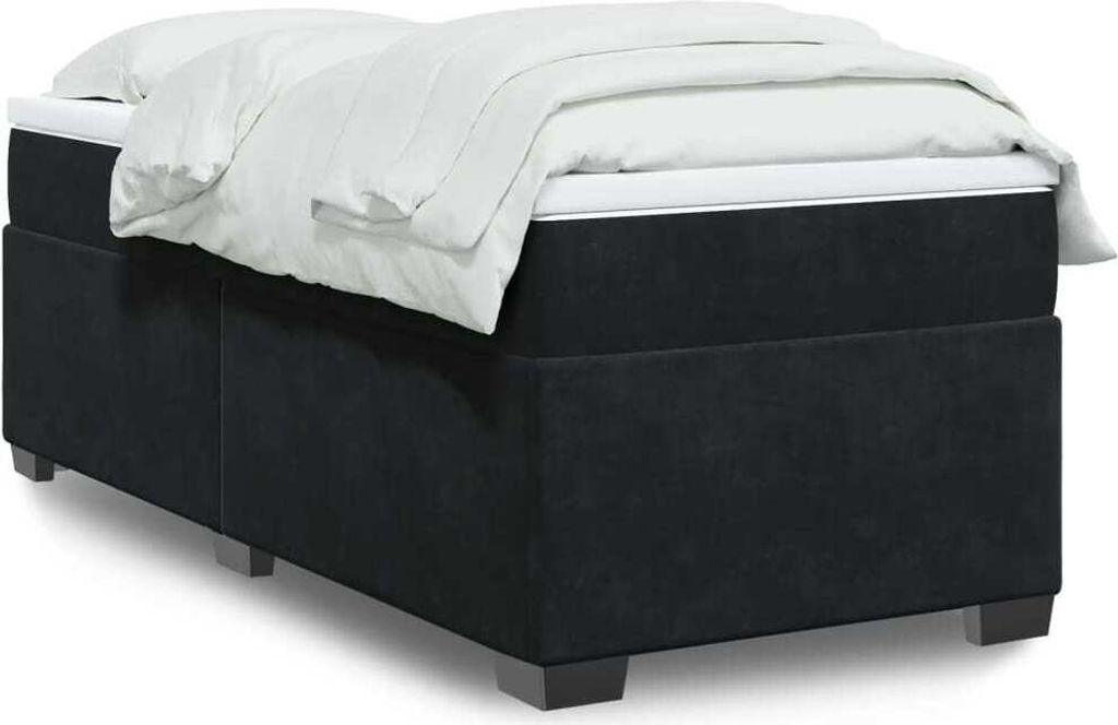 Maison Exclusive - Boxspringbett mit Matratze Schwarz 100x200 cm Samt