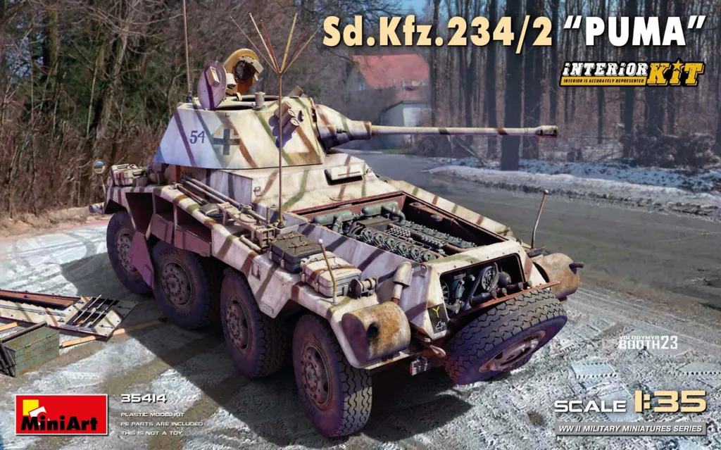 Maquette de Blindé Puma Sd.Kfz.234/2 1/35 Idéale pour Diorama Militaire