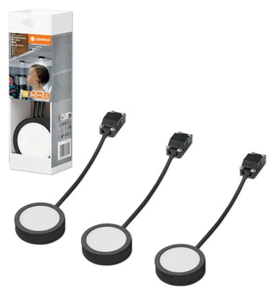 Ledvance Inbouwspots voor kasten, set van 3, 3x3W, 250 lm, Productafbeelding 
