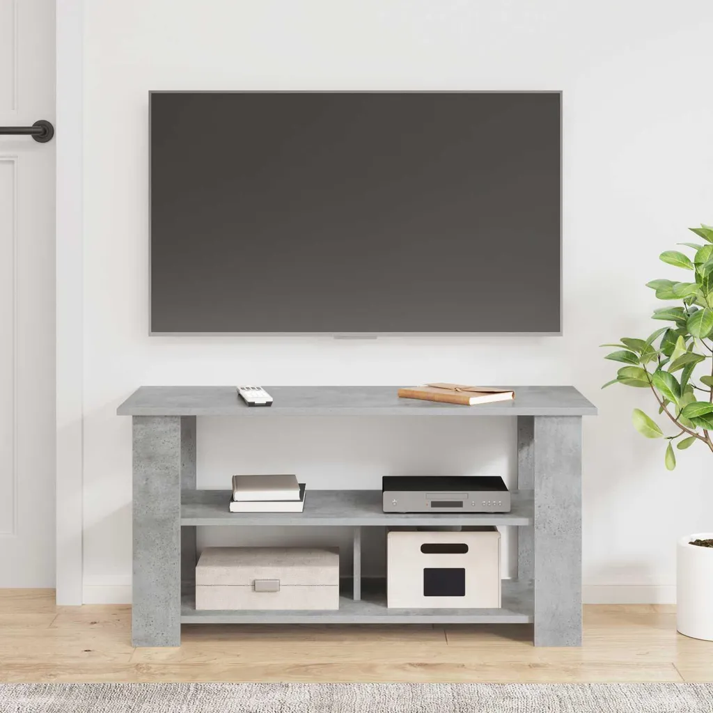 Maison Exclusive - Mobile TV in cemento grigio 100 x 40 x 50 cm