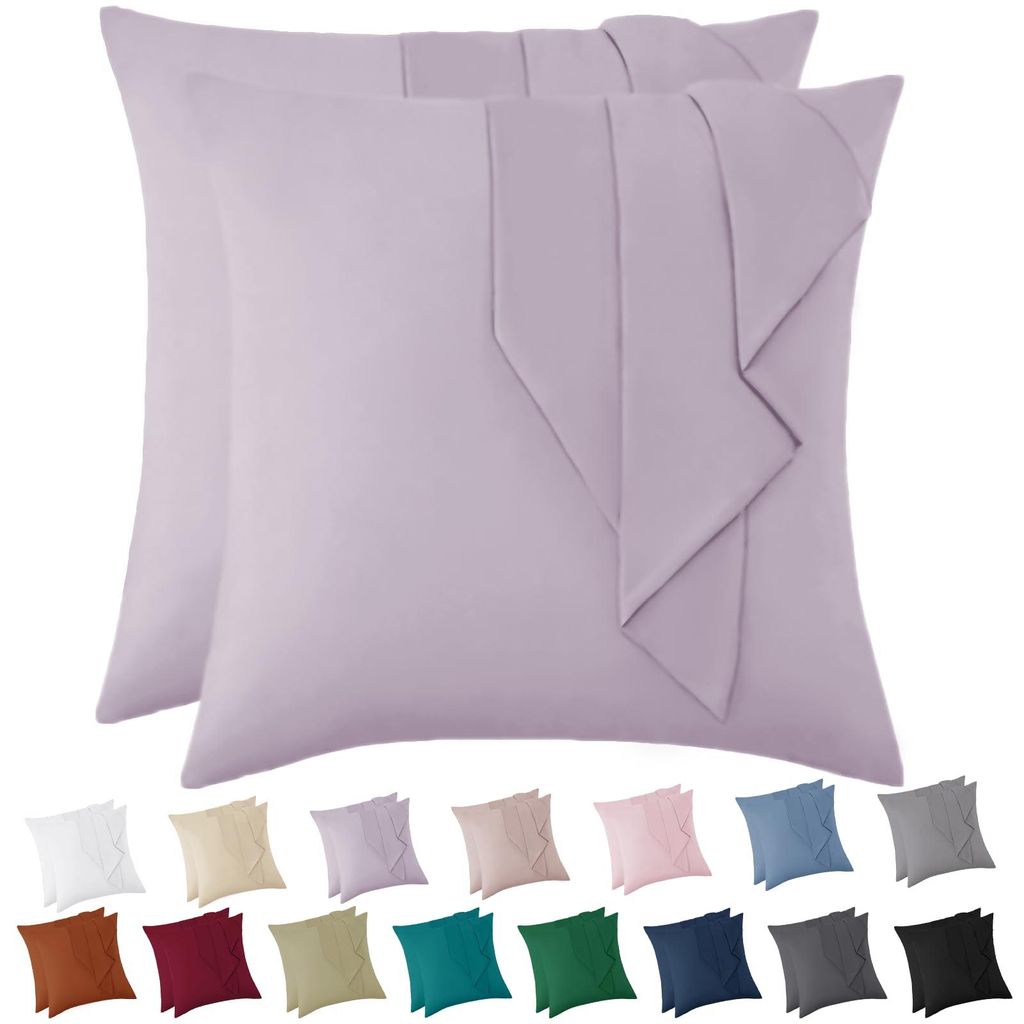 Kissenbezug 80x80 cm, violett, weicher Kissenbezug, 2er-Pack, Mikrofaser-Kissenbezüge, dekorativer Kissenbezug, ökologisch , langlebig, hypoaller...