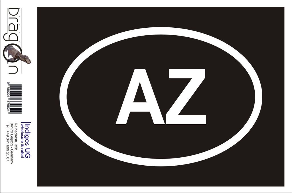 Aufkleber / Autoaufkleber - JDM / Die cut / Auto / OEM - Aserbaidschan AZ - 160x110 mm pink - Heckscheibe / Heckscheibenaufkleber