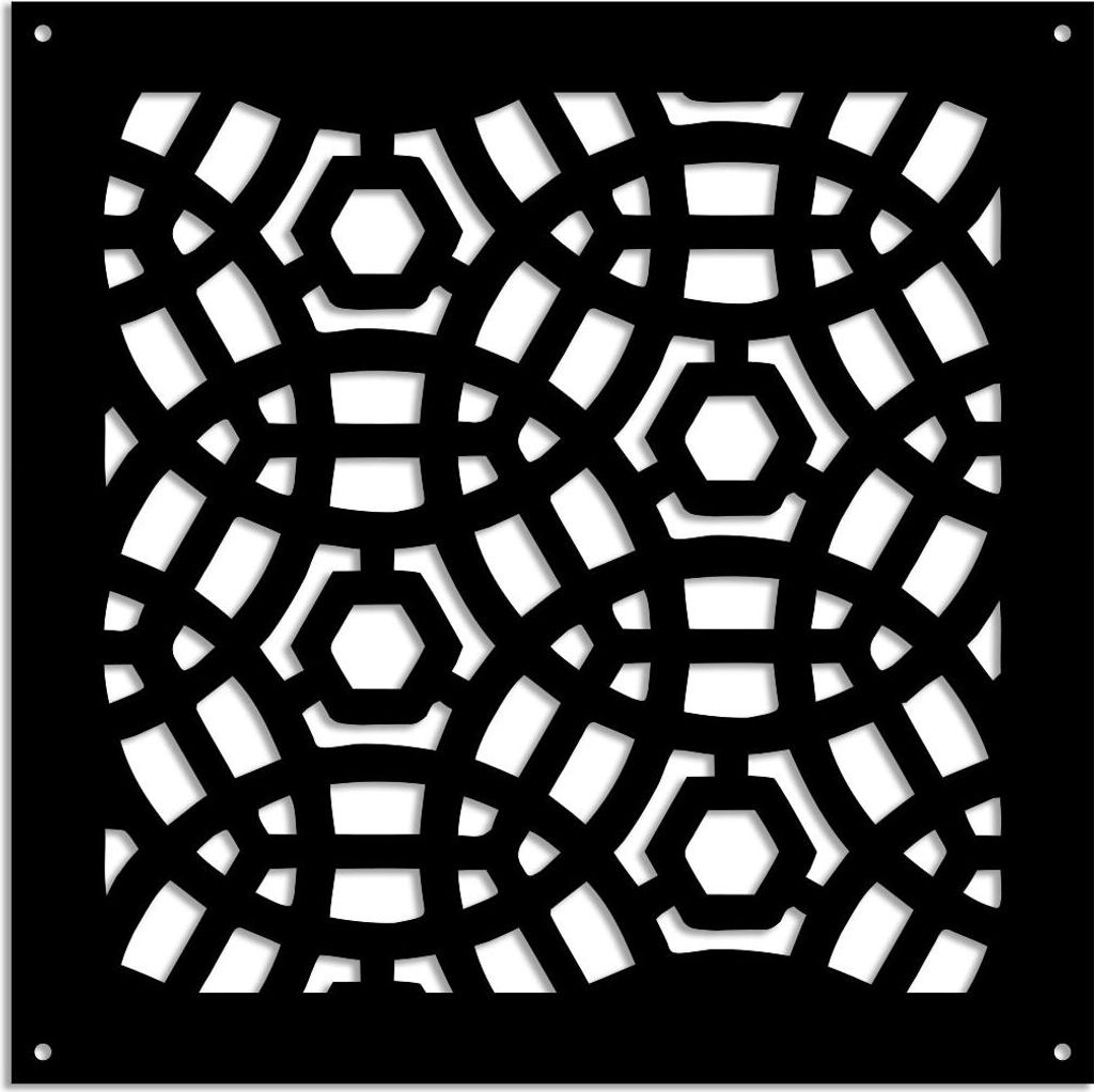 PELOTA MAYA – Perforiertes PVC–Panel – Sonnenschutz 73x73 cm schwarz